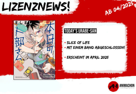 Lizenz für Einzelband "Today's Urabe-san" angekündigt!